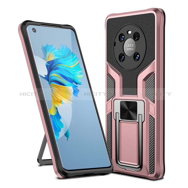 Custodia Silicone e Plastica Opaca Cover con Magnetico Anello Supporto ZL1 per Huawei Mate 40