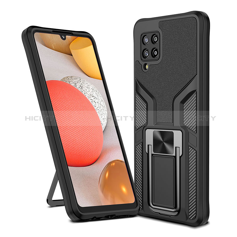 Custodia Silicone e Plastica Opaca Cover con Magnetico Anello Supporto ZL1 per Samsung Galaxy A42 5G