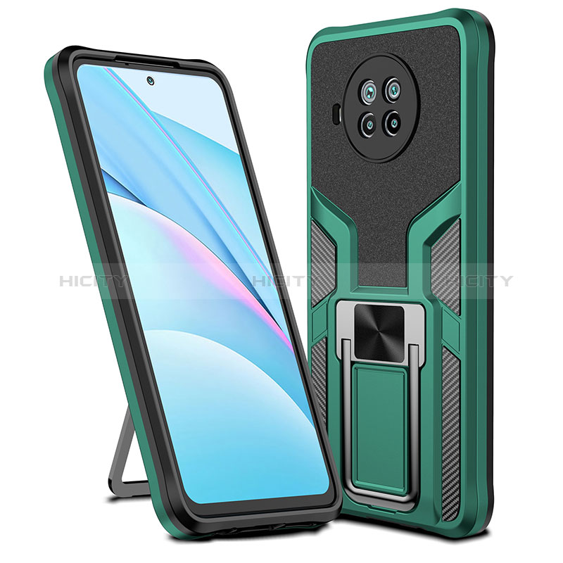 Custodia Silicone e Plastica Opaca Cover con Magnetico Anello Supporto ZL1 per Xiaomi Mi 10i 5G