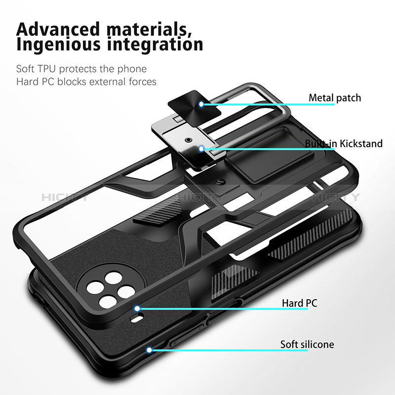 Custodia Silicone e Plastica Opaca Cover con Magnetico Anello Supporto ZL1 per Xiaomi Mi 10T Lite 5G