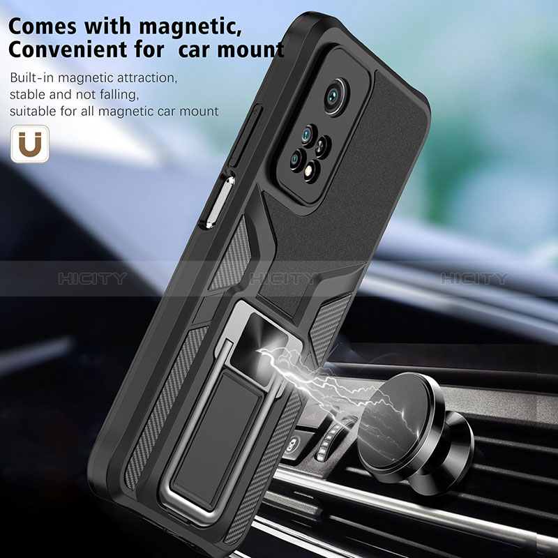 Custodia Silicone e Plastica Opaca Cover con Magnetico Anello Supporto ZL1 per Xiaomi Mi 10T Pro 5G