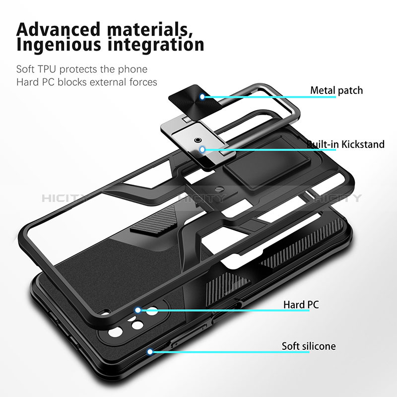 Custodia Silicone e Plastica Opaca Cover con Magnetico Anello Supporto ZL1 per Xiaomi Mi 11X Pro 5G