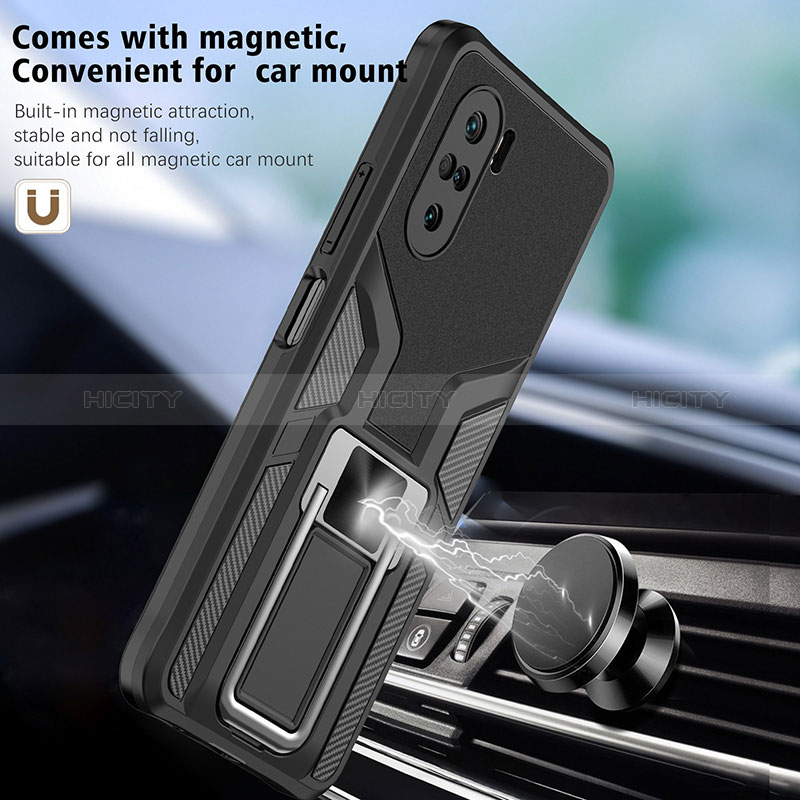 Custodia Silicone e Plastica Opaca Cover con Magnetico Anello Supporto ZL1 per Xiaomi Mi 11X Pro 5G