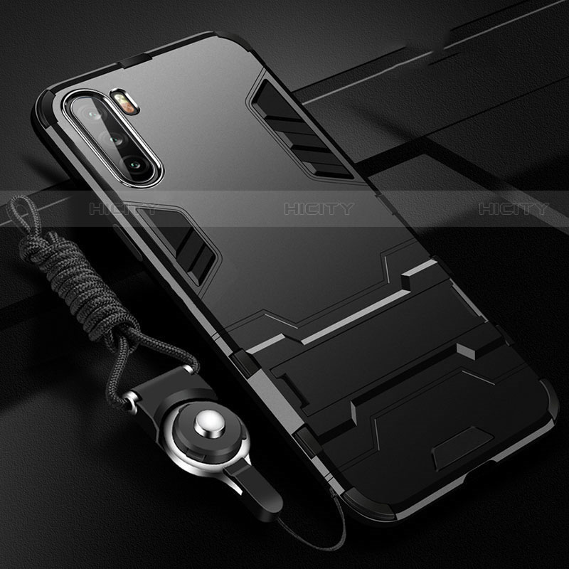 Custodia Silicone e Plastica Opaca Cover con Magnetico Supporto A01 per Huawei Mate 40 Lite 5G