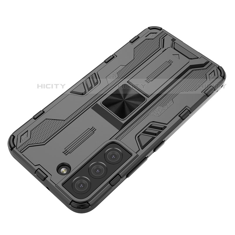 Custodia Silicone e Plastica Opaca Cover con Magnetico Supporto A01 per Samsung Galaxy S22 5G