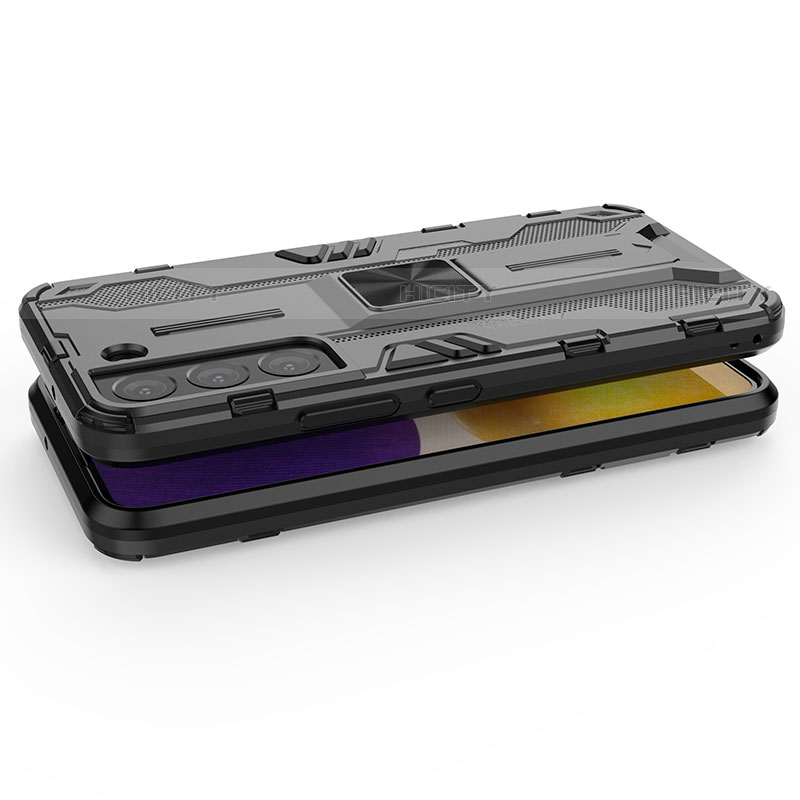 Custodia Silicone e Plastica Opaca Cover con Magnetico Supporto A01 per Samsung Galaxy S23 5G