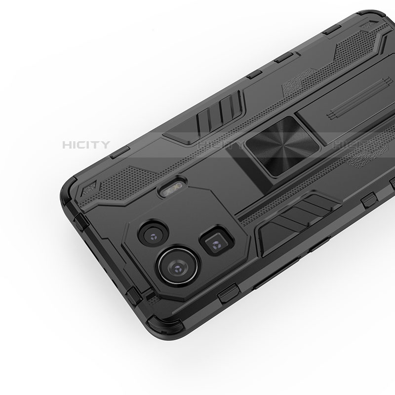 Custodia Silicone e Plastica Opaca Cover con Magnetico Supporto A01 per Xiaomi Mi 11 Pro 5G