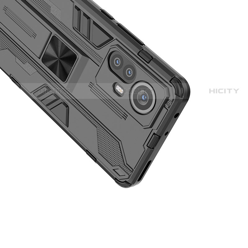 Custodia Silicone e Plastica Opaca Cover con Magnetico Supporto A01 per Xiaomi Mi 12 Lite 5G
