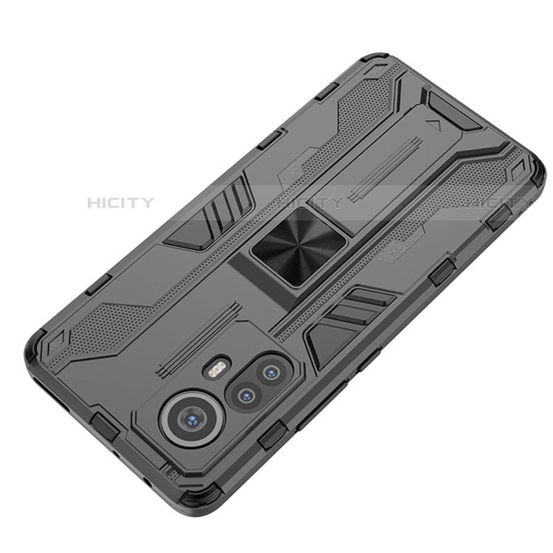 Custodia Silicone e Plastica Opaca Cover con Magnetico Supporto A02 per Xiaomi Mi 12S 5G