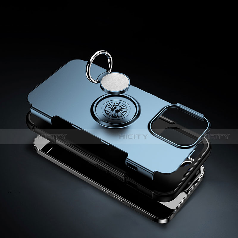 Custodia Silicone e Plastica Opaca Cover con Magnetico Supporto A08 per Apple iPhone 13