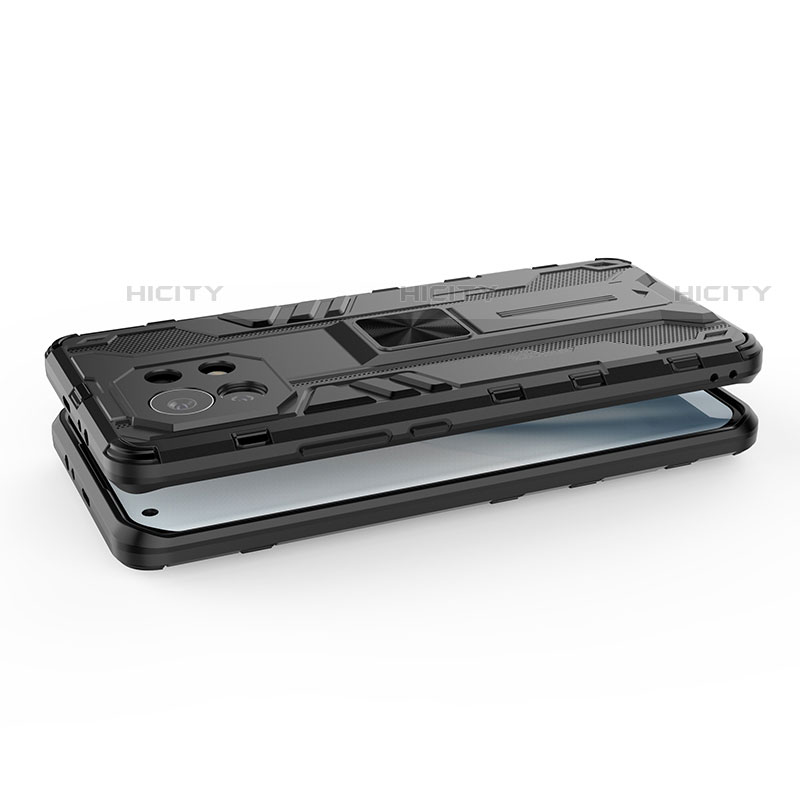 Custodia Silicone e Plastica Opaca Cover con Magnetico Supporto H01 per Xiaomi Mi 11 Lite 4G