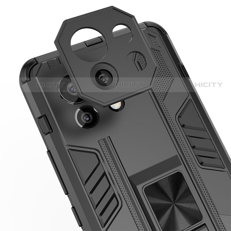 Custodia Silicone e Plastica Opaca Cover con Magnetico Supporto H01 per Xiaomi Mi 11 Lite 5G