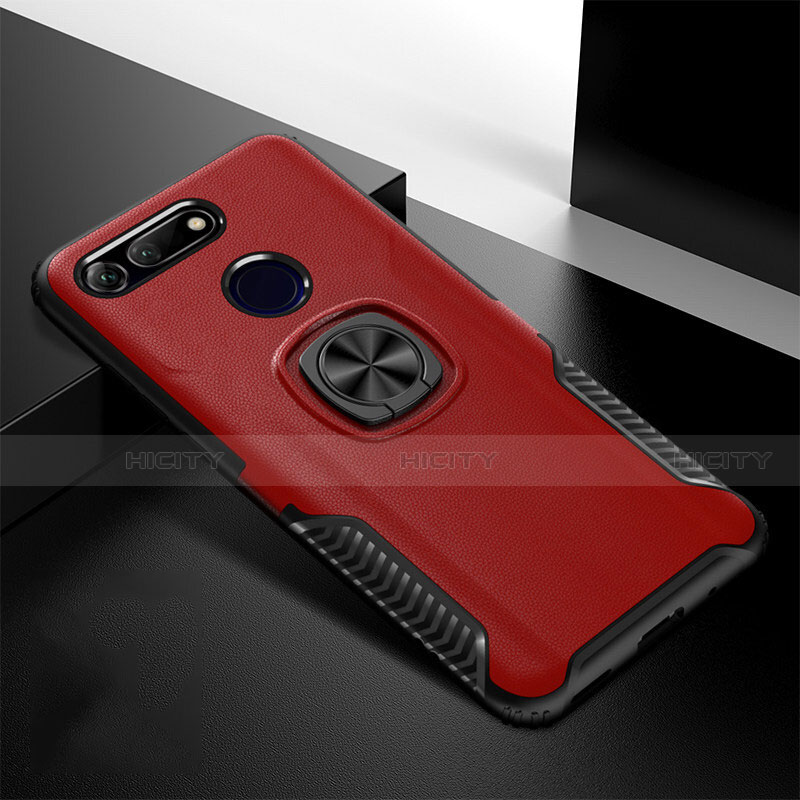 Custodia Silicone e Plastica Opaca Cover con Magnetico Supporto H02 per Huawei Honor V20