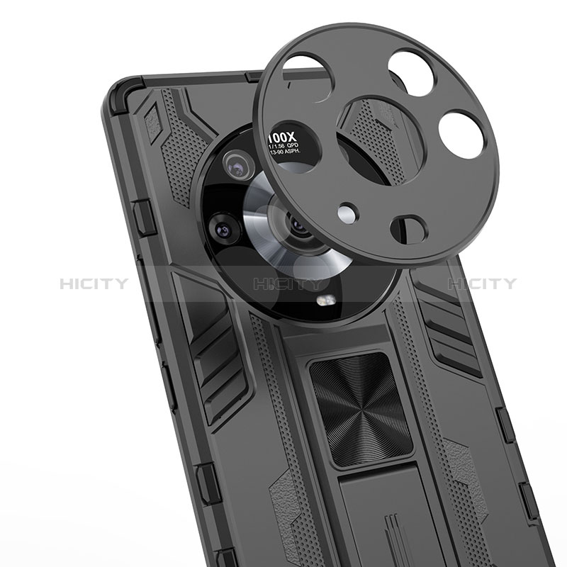 Custodia Silicone e Plastica Opaca Cover con Magnetico Supporto KC1 per Huawei Honor Magic3 Pro 5G