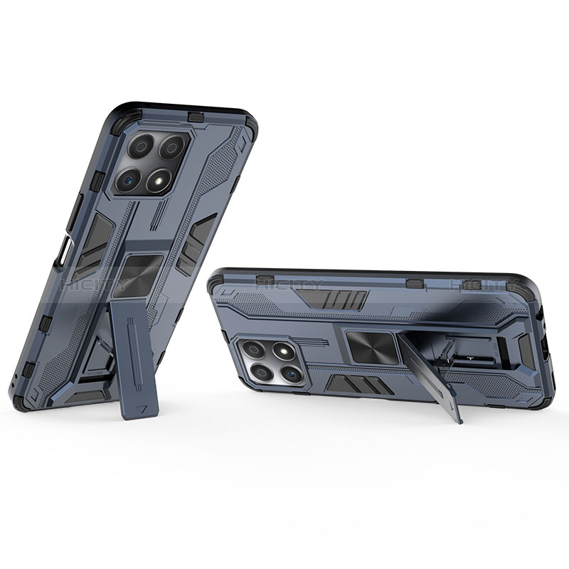 Custodia Silicone e Plastica Opaca Cover con Magnetico Supporto KC1 per Huawei Honor X30i
