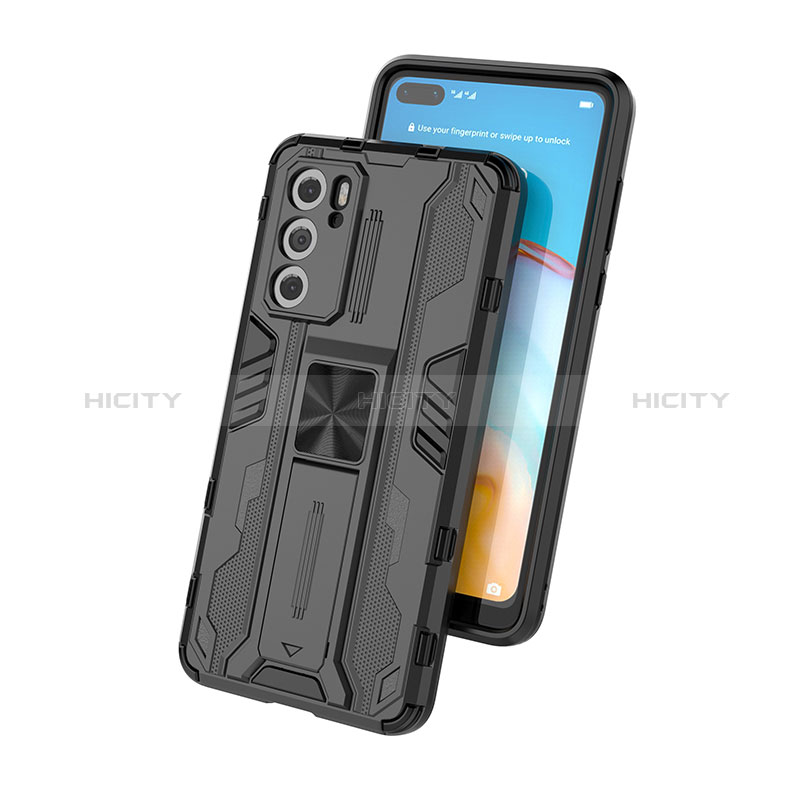 Custodia Silicone e Plastica Opaca Cover con Magnetico Supporto KC1 per Huawei P40