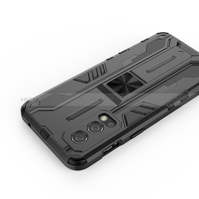 Custodia Silicone e Plastica Opaca Cover con Magnetico Supporto KC1 per OnePlus Nord 2 5G