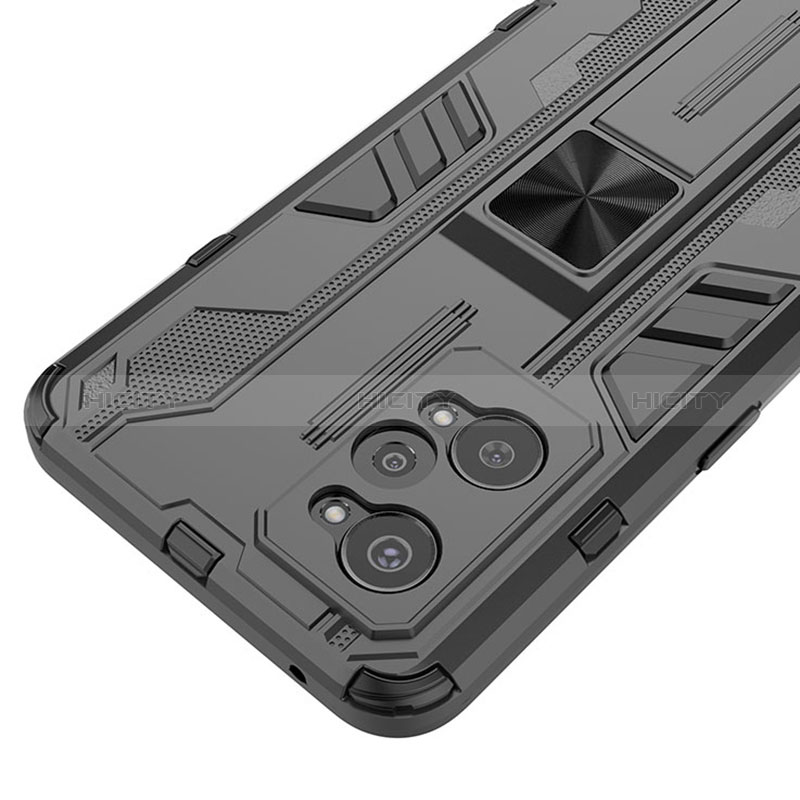 Custodia Silicone e Plastica Opaca Cover con Magnetico Supporto KC1 per Realme GT Neo 3T 5G