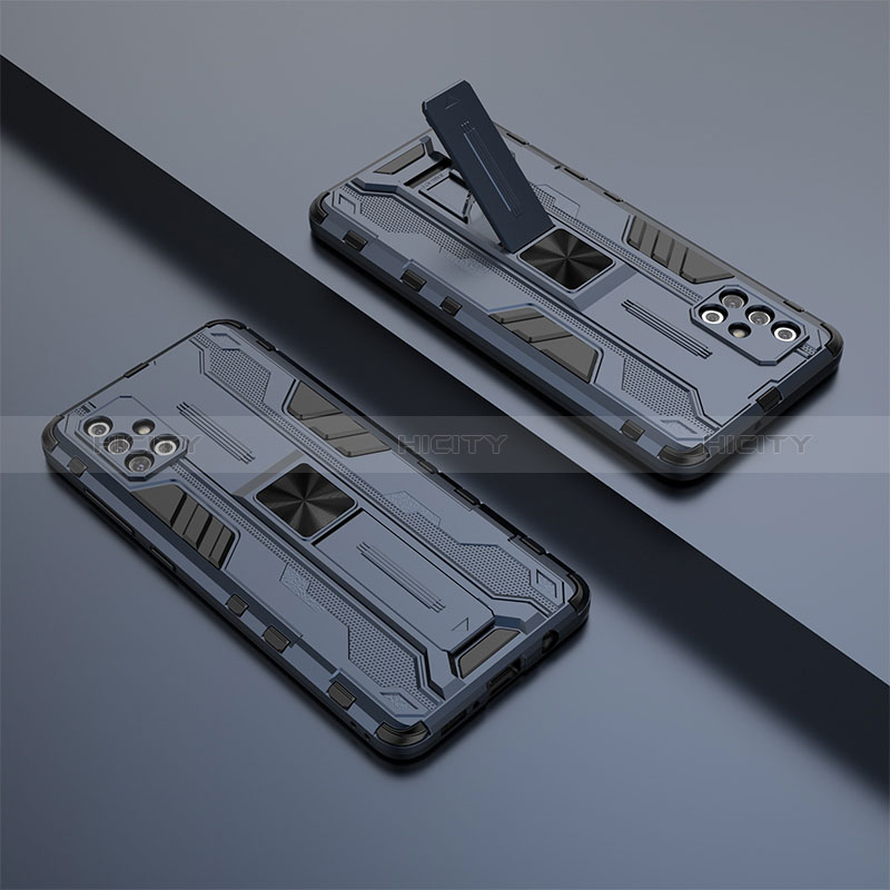 Custodia Silicone e Plastica Opaca Cover con Magnetico Supporto KC1 per Samsung Galaxy A71 4G A715