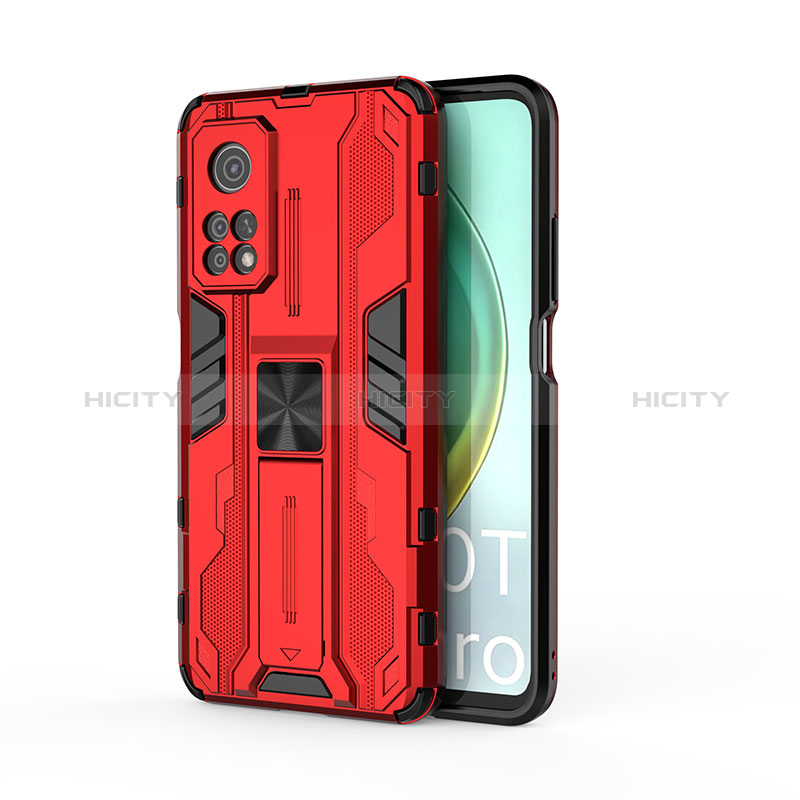 Custodia Silicone e Plastica Opaca Cover con Magnetico Supporto KC1 per Xiaomi Mi 10T 5G