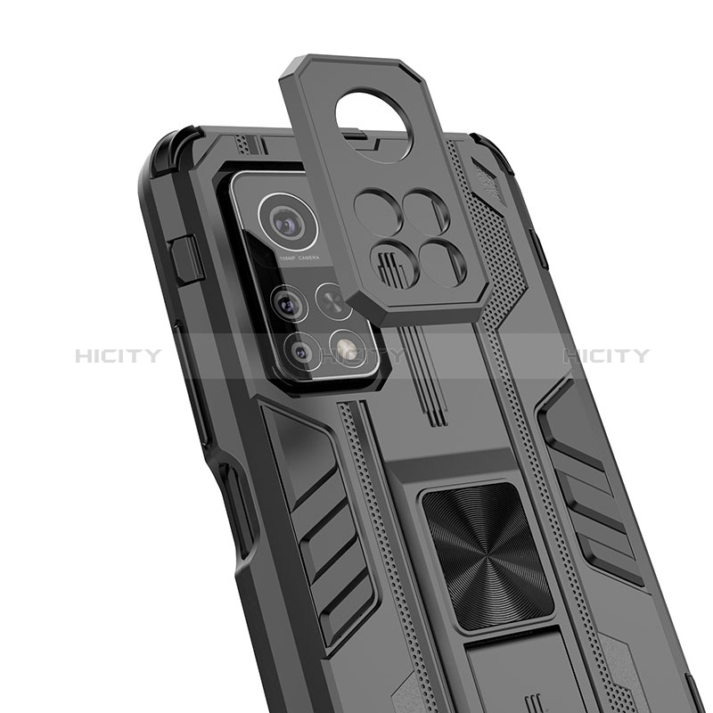 Custodia Silicone e Plastica Opaca Cover con Magnetico Supporto KC1 per Xiaomi Mi 10T 5G