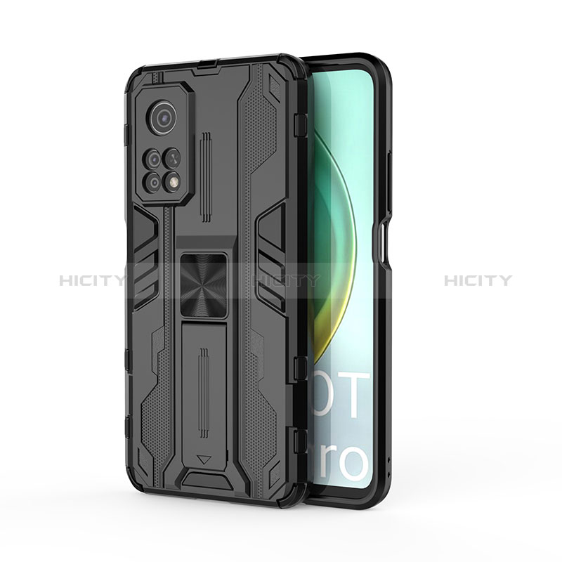 Custodia Silicone e Plastica Opaca Cover con Magnetico Supporto KC1 per Xiaomi Mi 10T Pro 5G