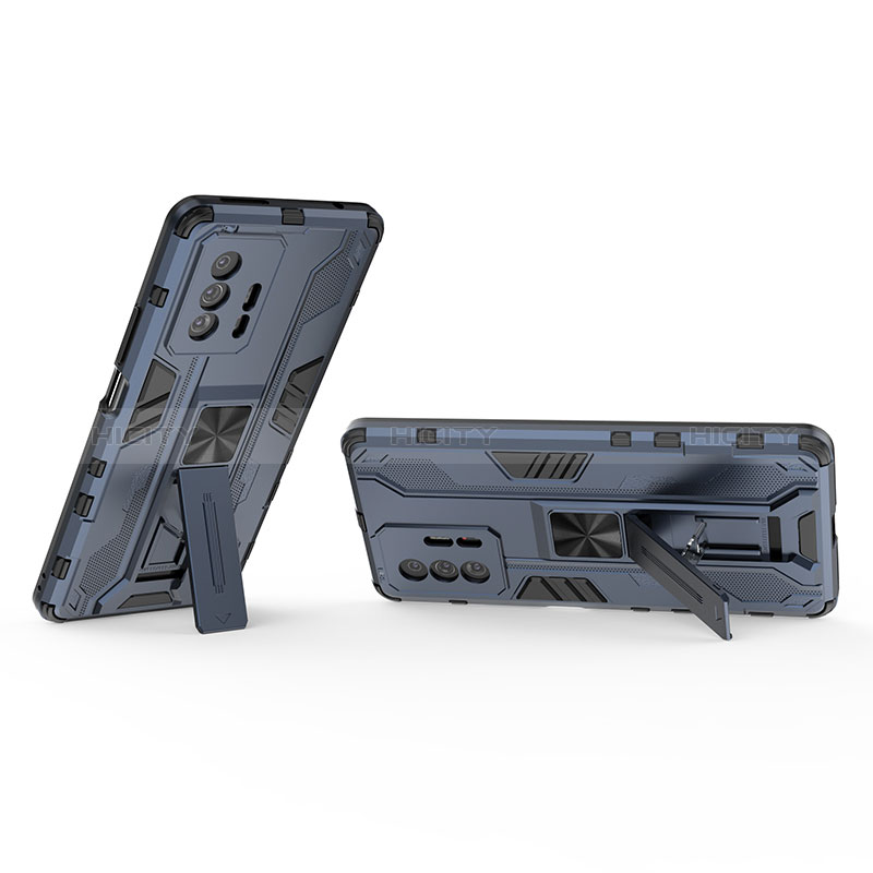 Custodia Silicone e Plastica Opaca Cover con Magnetico Supporto KC1 per Xiaomi Mi 11T Pro 5G