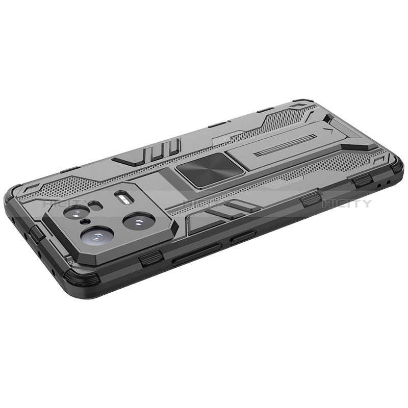 Custodia Silicone e Plastica Opaca Cover con Magnetico Supporto KC1 per Xiaomi Mi 13 Pro 5G