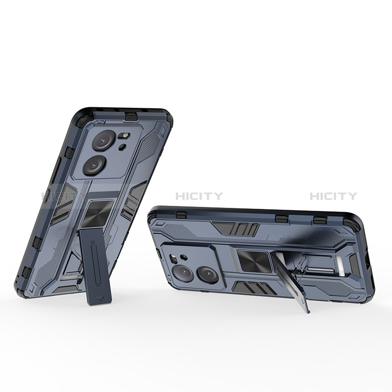 Custodia Silicone e Plastica Opaca Cover con Magnetico Supporto KC1 per Xiaomi Mi 13T 5G
