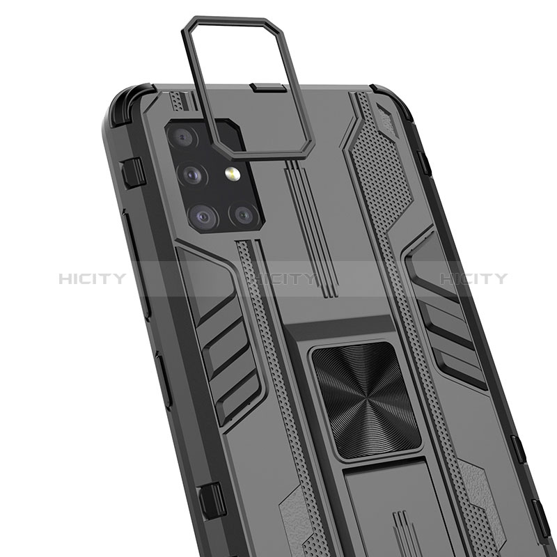 Custodia Silicone e Plastica Opaca Cover con Magnetico Supporto KC2 per Samsung Galaxy A51 5G