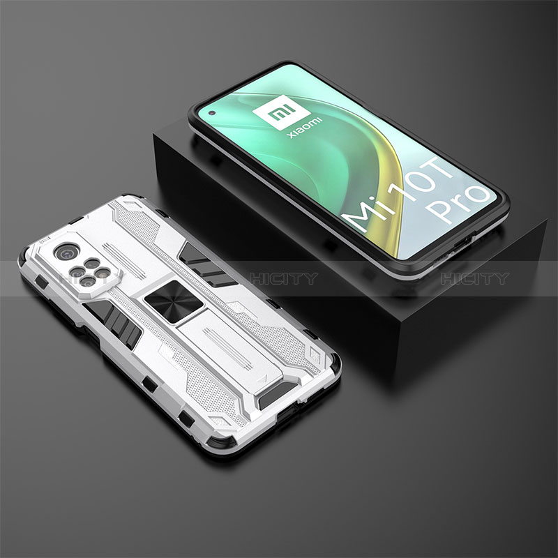 Custodia Silicone e Plastica Opaca Cover con Magnetico Supporto KC2 per Xiaomi Mi 10T 5G