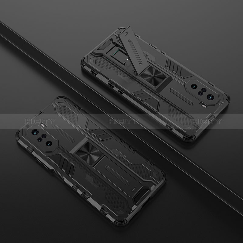 Custodia Silicone e Plastica Opaca Cover con Magnetico Supporto KC2 per Xiaomi Mi 11i 5G