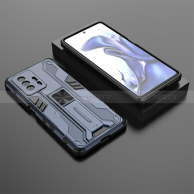 Custodia Silicone e Plastica Opaca Cover con Magnetico Supporto KC2 per Xiaomi Mi 11T Pro 5G