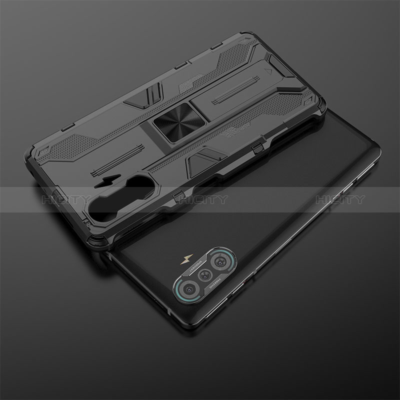 Custodia Silicone e Plastica Opaca Cover con Magnetico Supporto KC2 per Xiaomi Poco F3 GT 5G