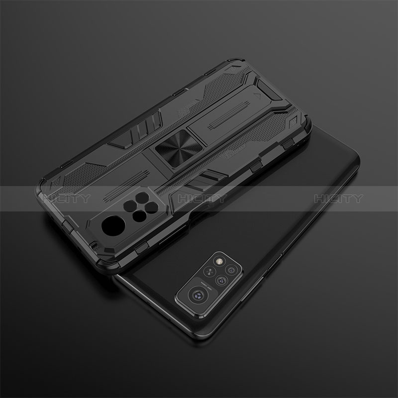 Custodia Silicone e Plastica Opaca Cover con Magnetico Supporto KC2 per Xiaomi Redmi K30S 5G