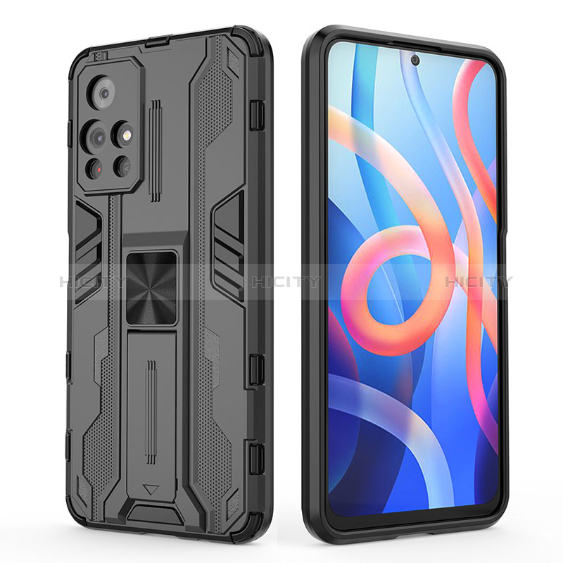 Custodia Silicone e Plastica Opaca Cover con Magnetico Supporto KC2 per Xiaomi Redmi Note 11T 5G