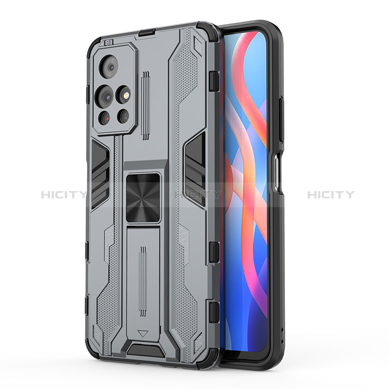 Custodia Silicone e Plastica Opaca Cover con Magnetico Supporto KC2 per Xiaomi Redmi Note 11T 5G