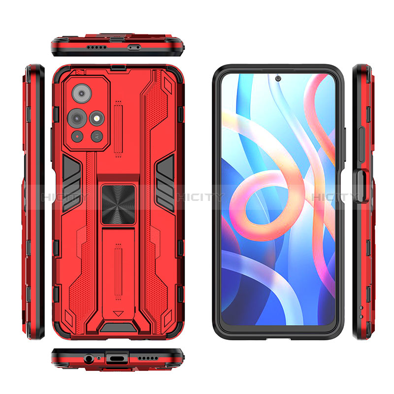 Custodia Silicone e Plastica Opaca Cover con Magnetico Supporto KC2 per Xiaomi Redmi Note 11T 5G