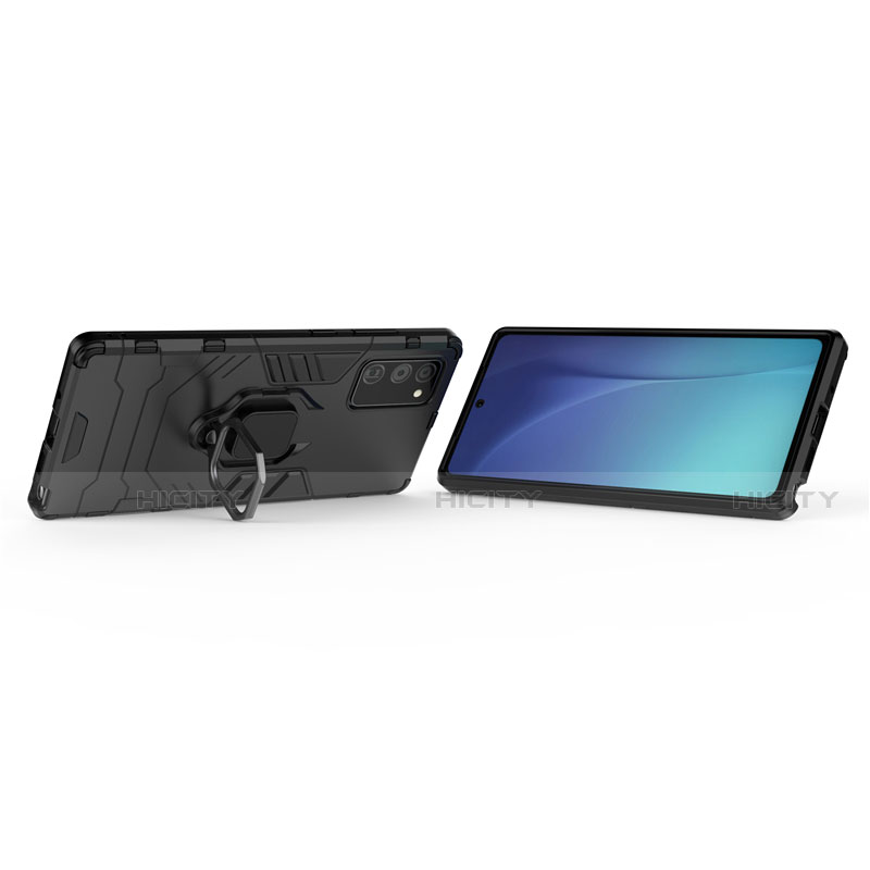 Custodia Silicone e Plastica Opaca Cover con Magnetico Supporto N01 per Samsung Galaxy Note 20 5G