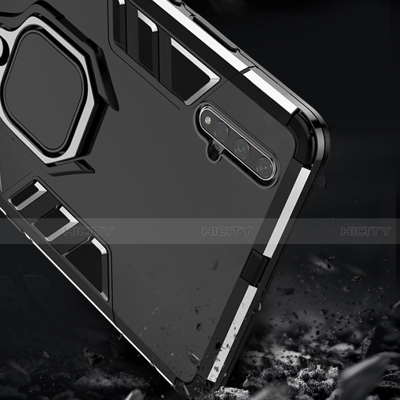 Custodia Silicone e Plastica Opaca Cover con Magnetico Supporto per Huawei Honor 20