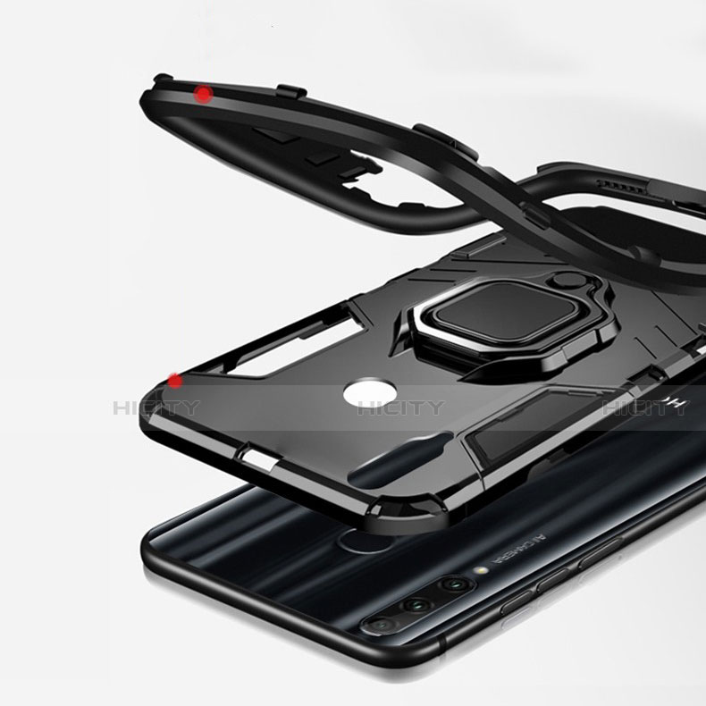 Custodia Silicone e Plastica Opaca Cover con Magnetico Supporto per Huawei Honor 20i
