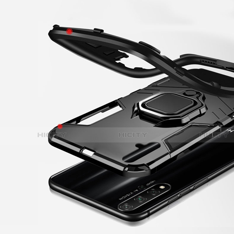 Custodia Silicone e Plastica Opaca Cover con Magnetico Supporto per Huawei Honor 20S