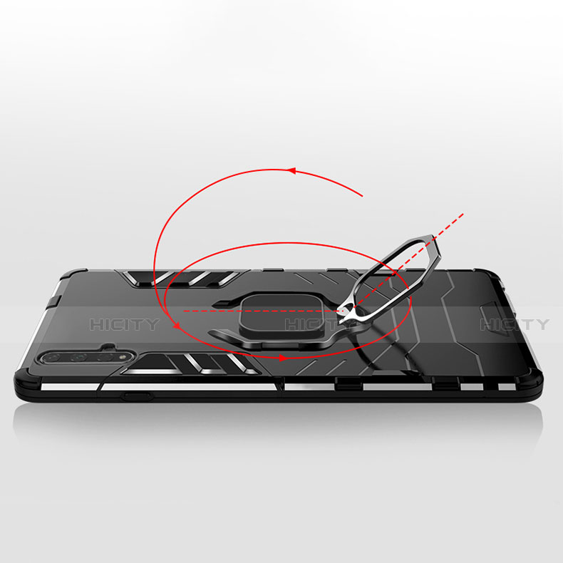 Custodia Silicone e Plastica Opaca Cover con Magnetico Supporto per Huawei Honor 20S