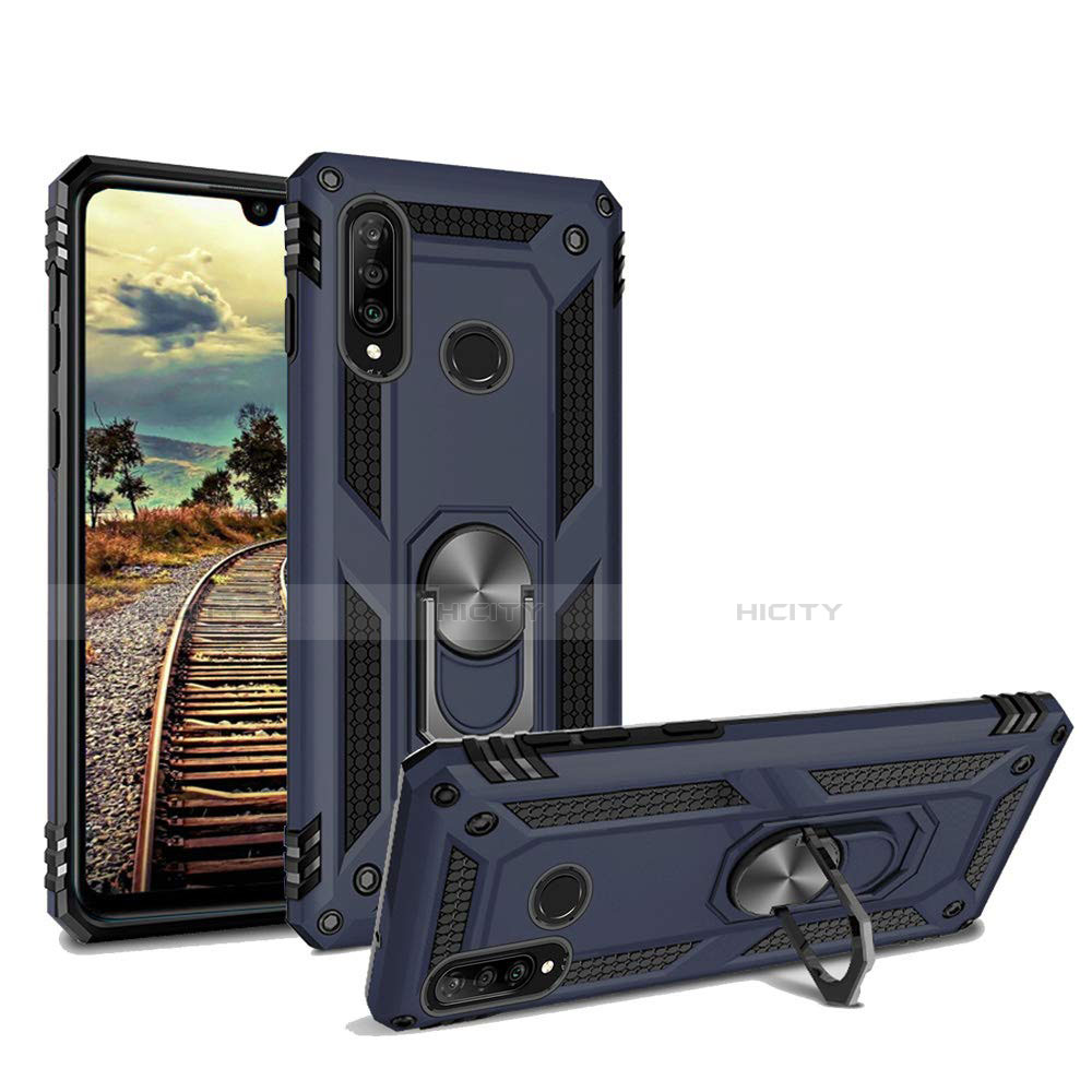 Custodia Silicone e Plastica Opaca Cover con Magnetico Supporto per Huawei Nova 4e