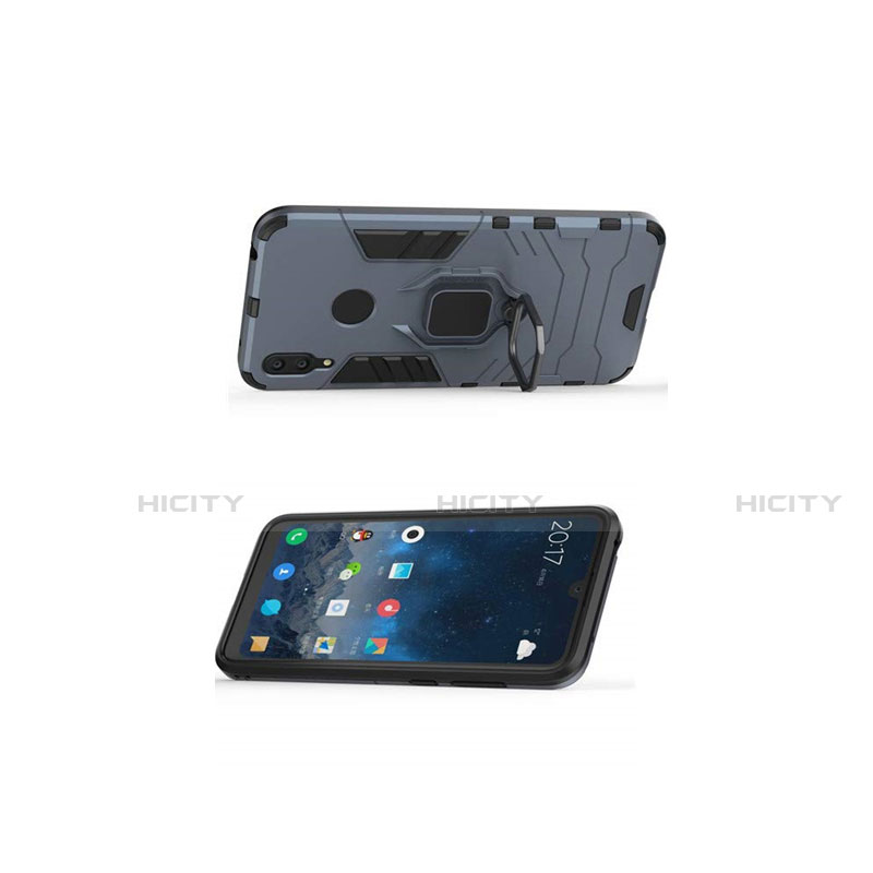 Custodia Silicone e Plastica Opaca Cover con Magnetico Supporto per Huawei Y7 (2019)