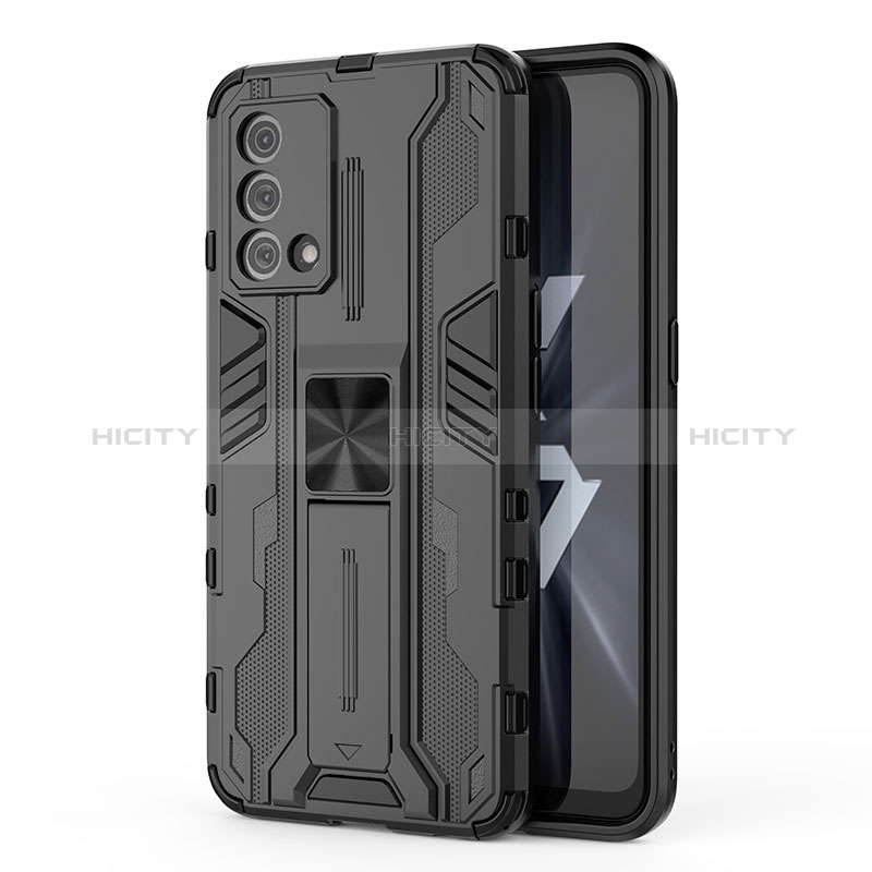 Custodia Silicone e Plastica Opaca Cover con Magnetico Supporto per Oppo K9 5G