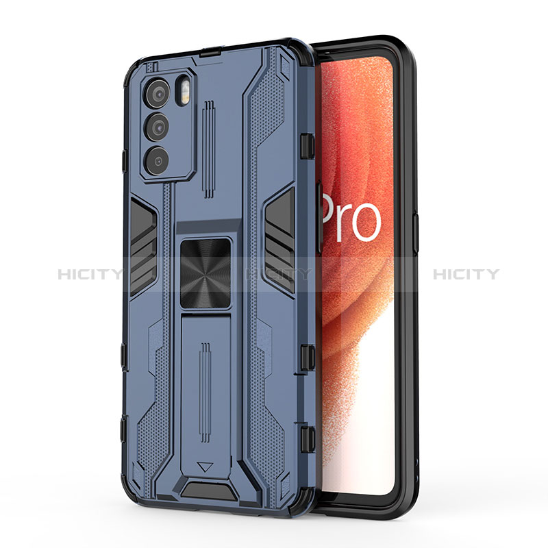 Custodia Silicone e Plastica Opaca Cover con Magnetico Supporto per Oppo K9 Pro 5G