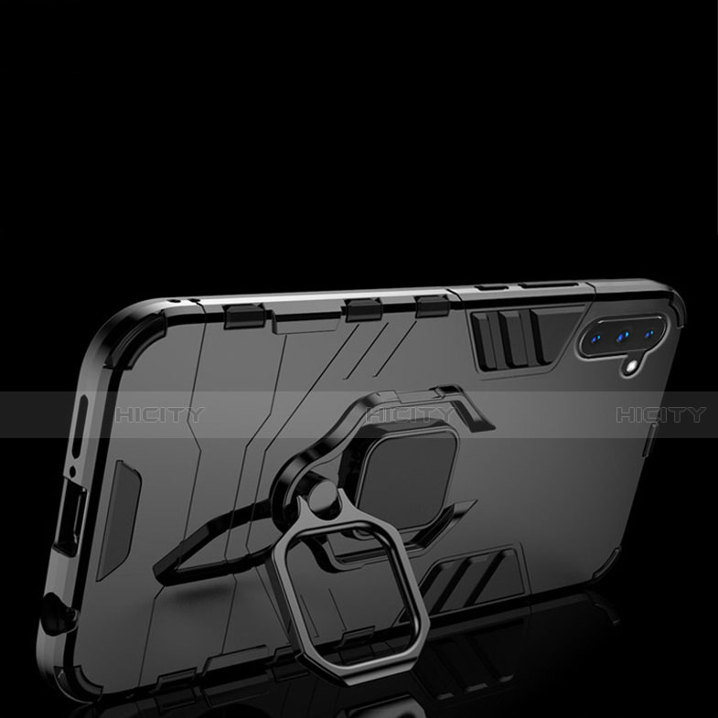 Custodia Silicone e Plastica Opaca Cover con Magnetico Supporto per Samsung Galaxy Note 10 5G