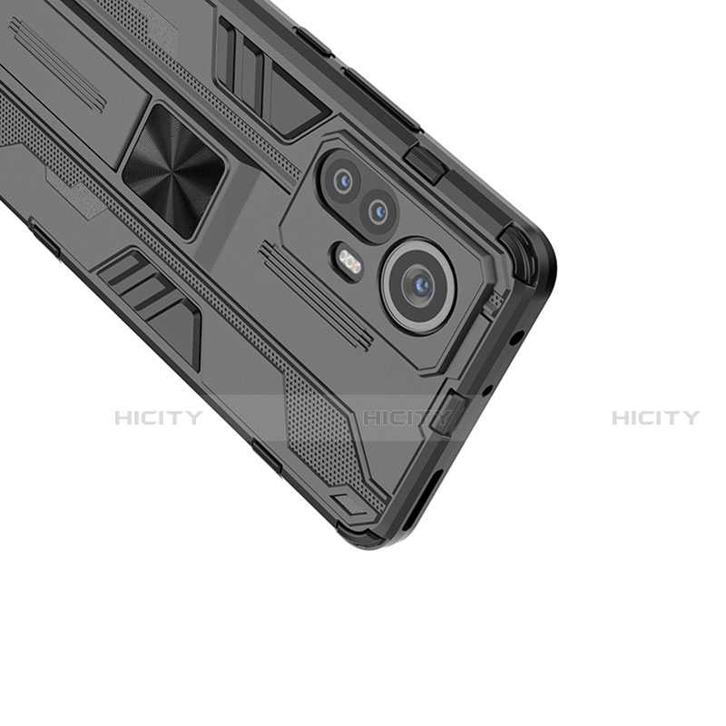 Custodia Silicone e Plastica Opaca Cover con Magnetico Supporto per Xiaomi Mi 12 5G