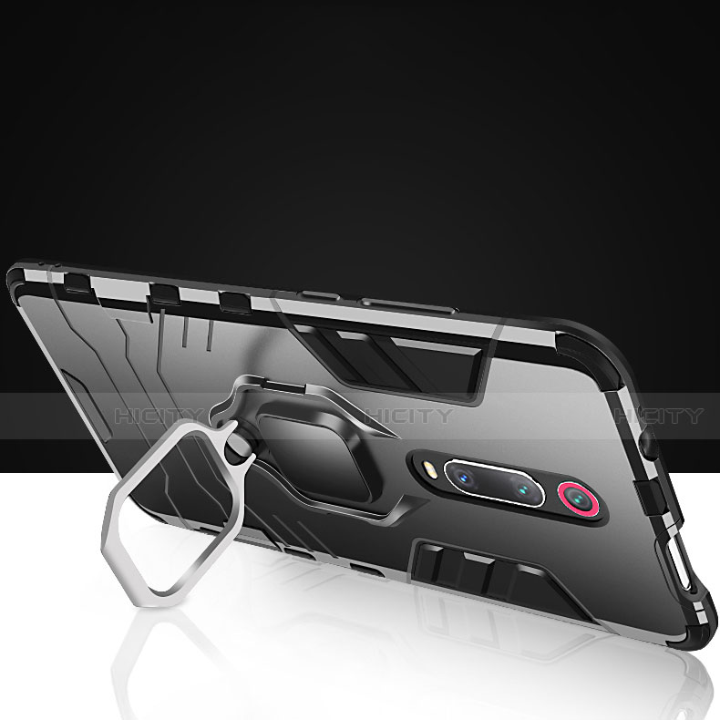 Custodia Silicone e Plastica Opaca Cover con Magnetico Supporto per Xiaomi Mi 9T Pro